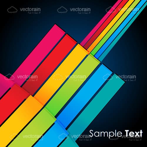 Multicolor Lines Background with Sample Text